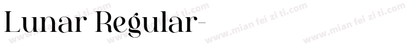 Lunar Regular字体转换